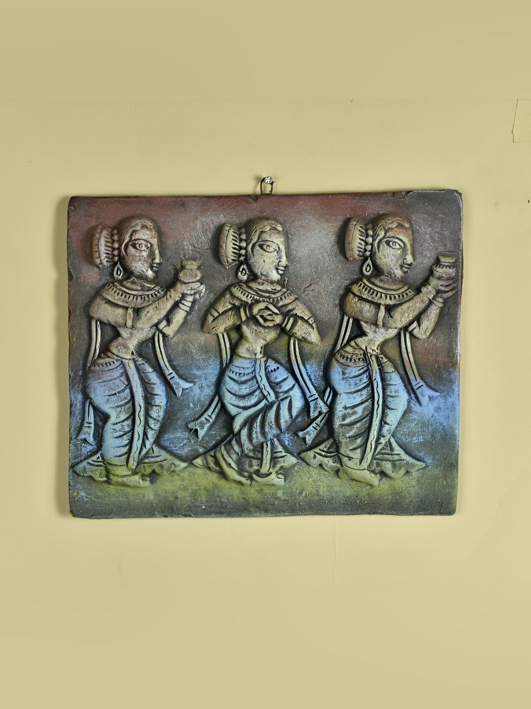 SOWPEACE Metal Ethnic Motifs Antique Hanging Hall Wall Hangings-8.1In