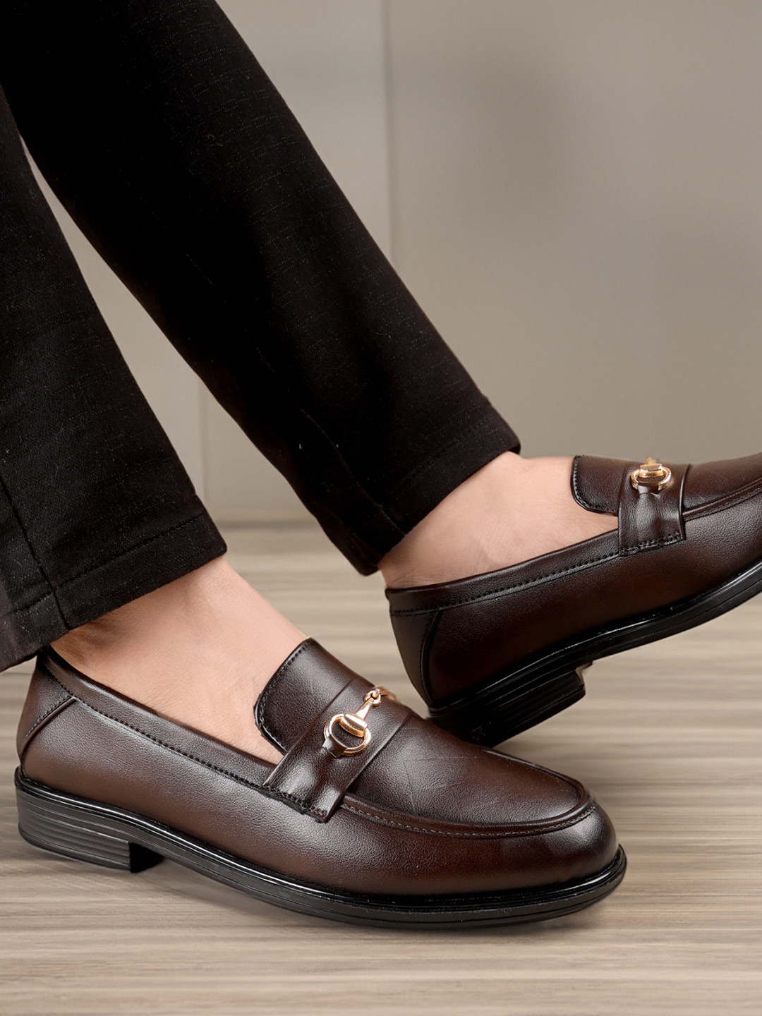 Bxxy Men Formal Buckle Slip-on Loafer Shoes