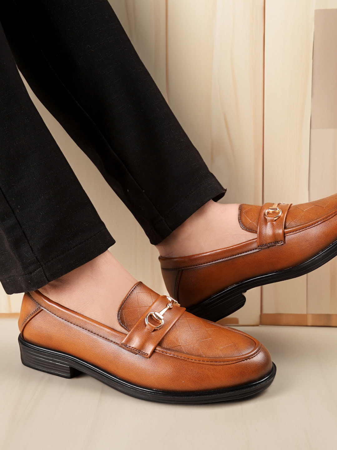 Bxxy Men Formal Buckle Slip-on Loafer Shoes