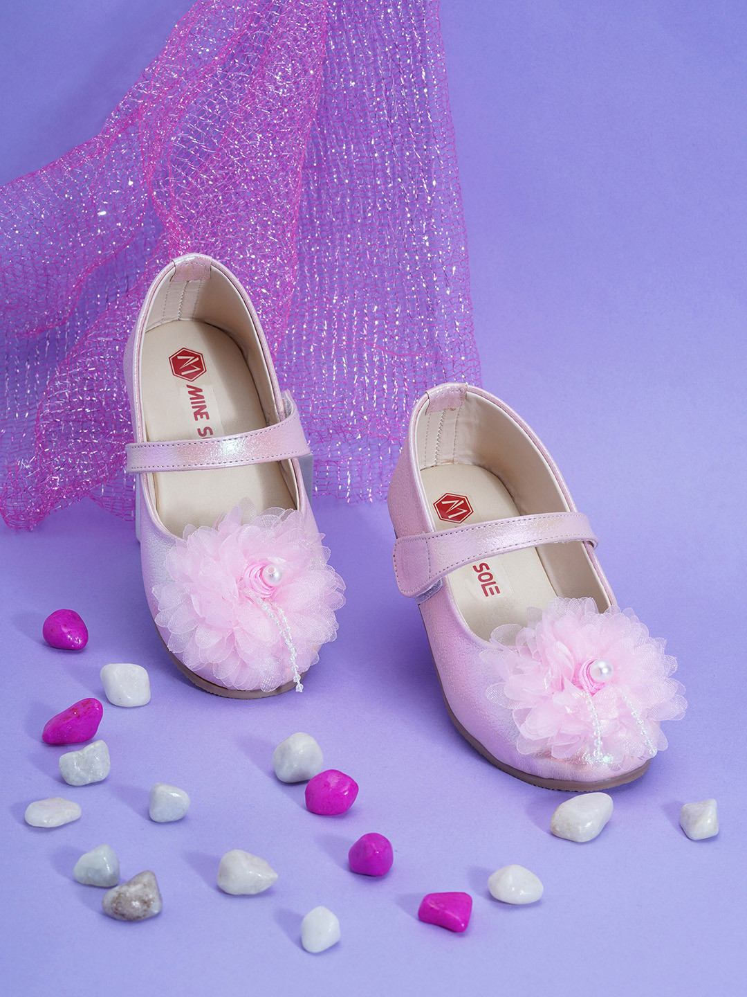 Minesole Girls Applique Detail Mary Jane