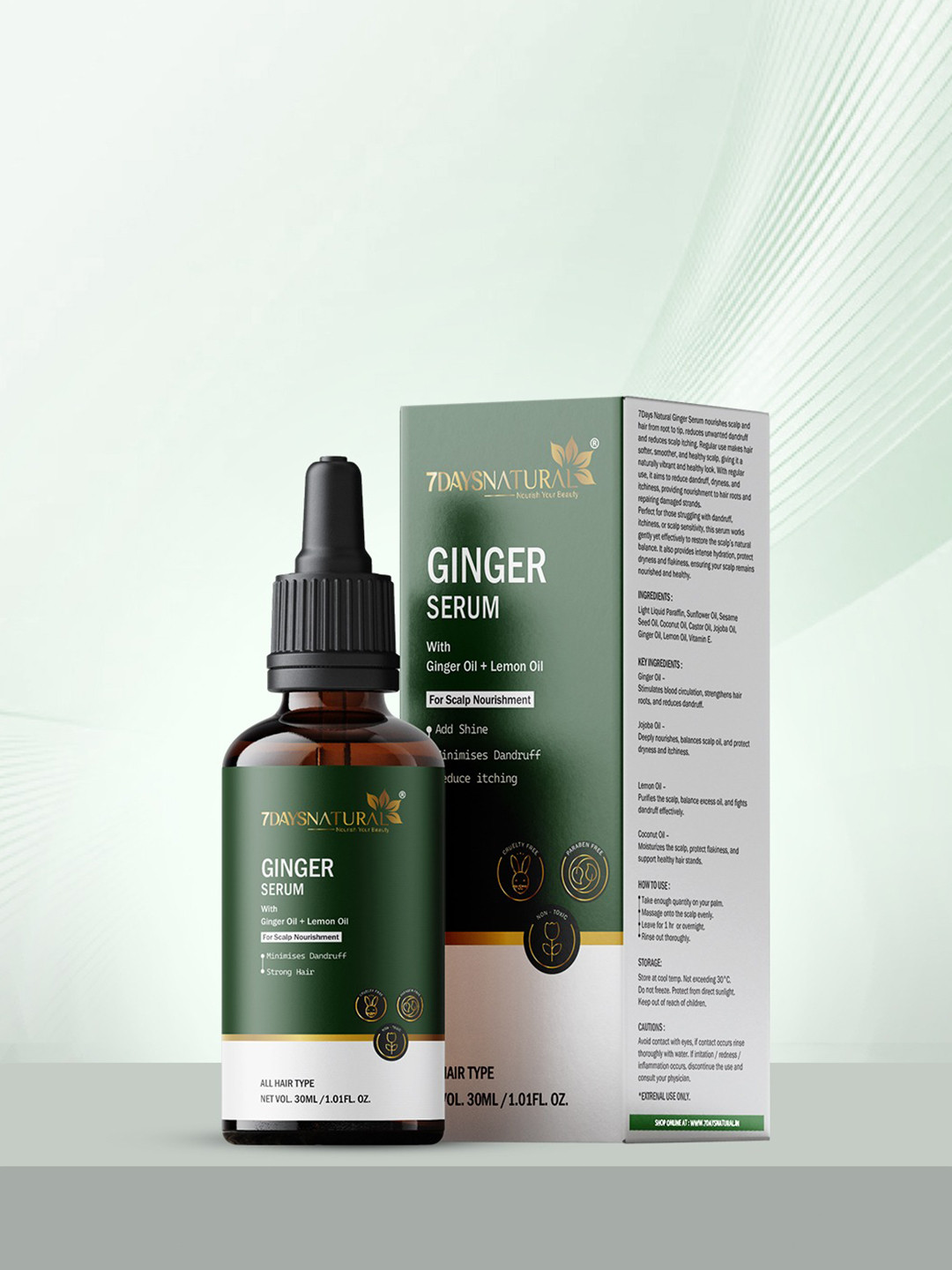 7DAYSNATURAL Ginger Hair Serum - 30 ml