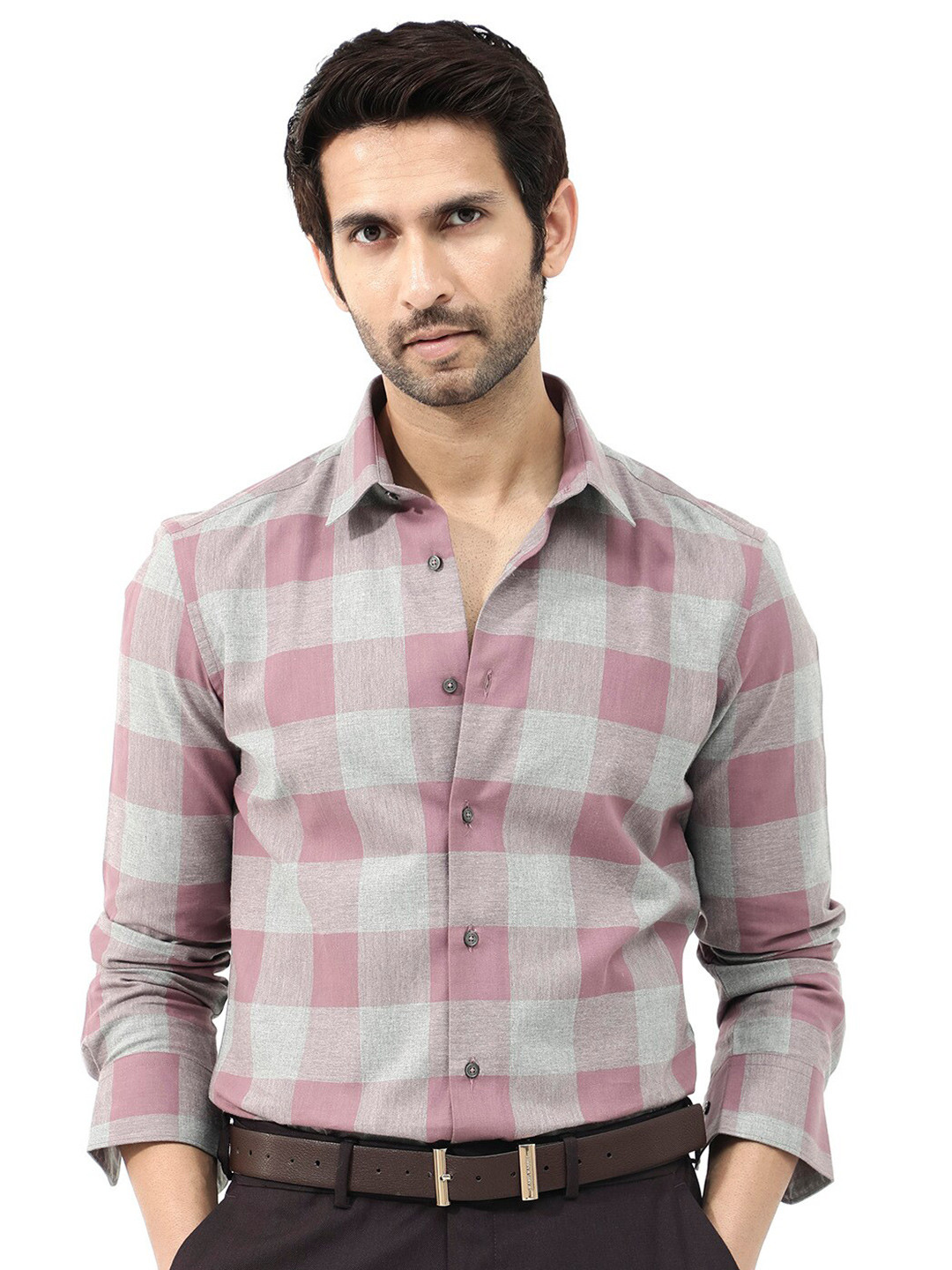 RARE RABBIT Men Etan Regular Fit Opaque Checked Shirt