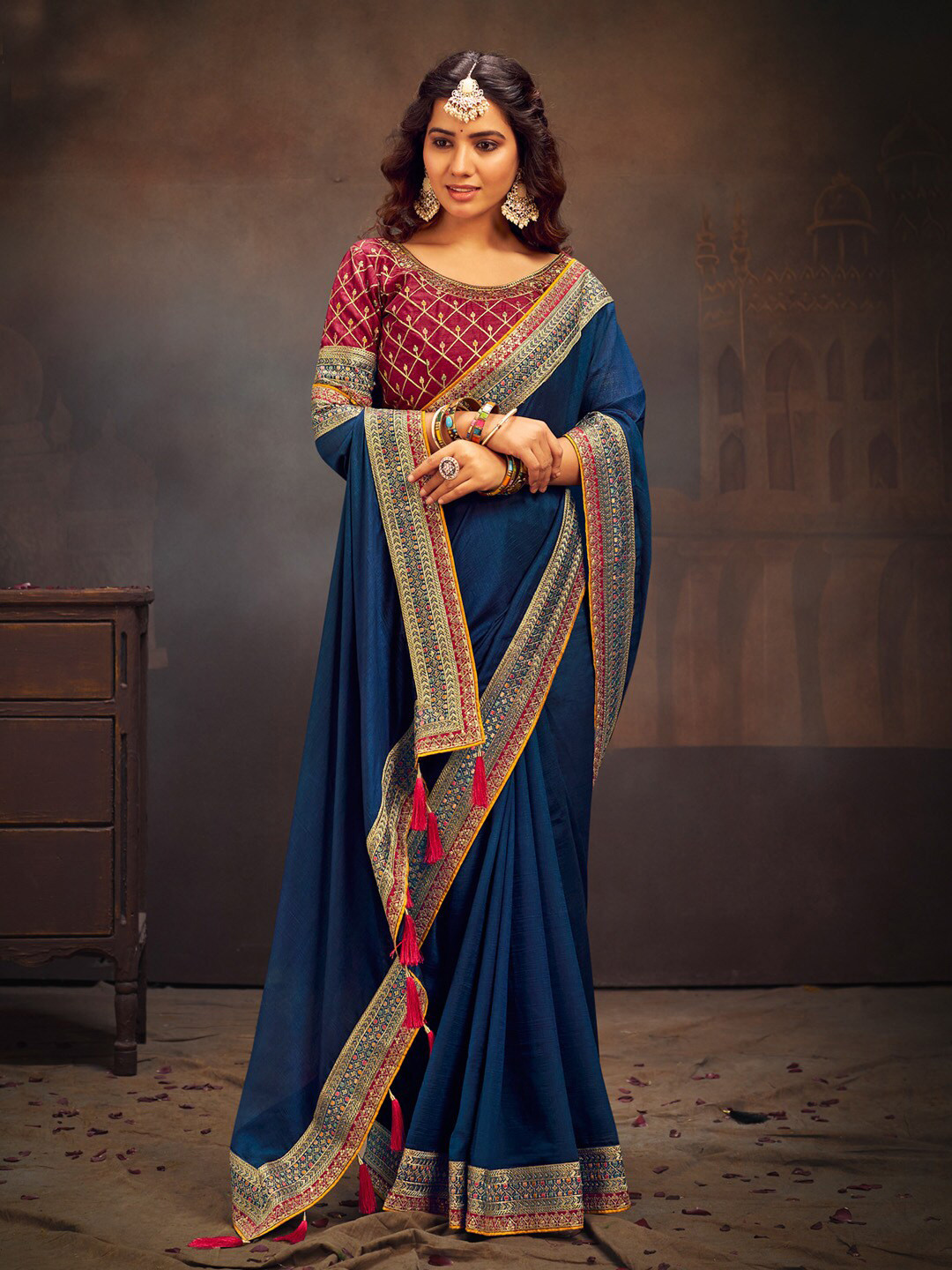 Anouk Embroidered Party Saree