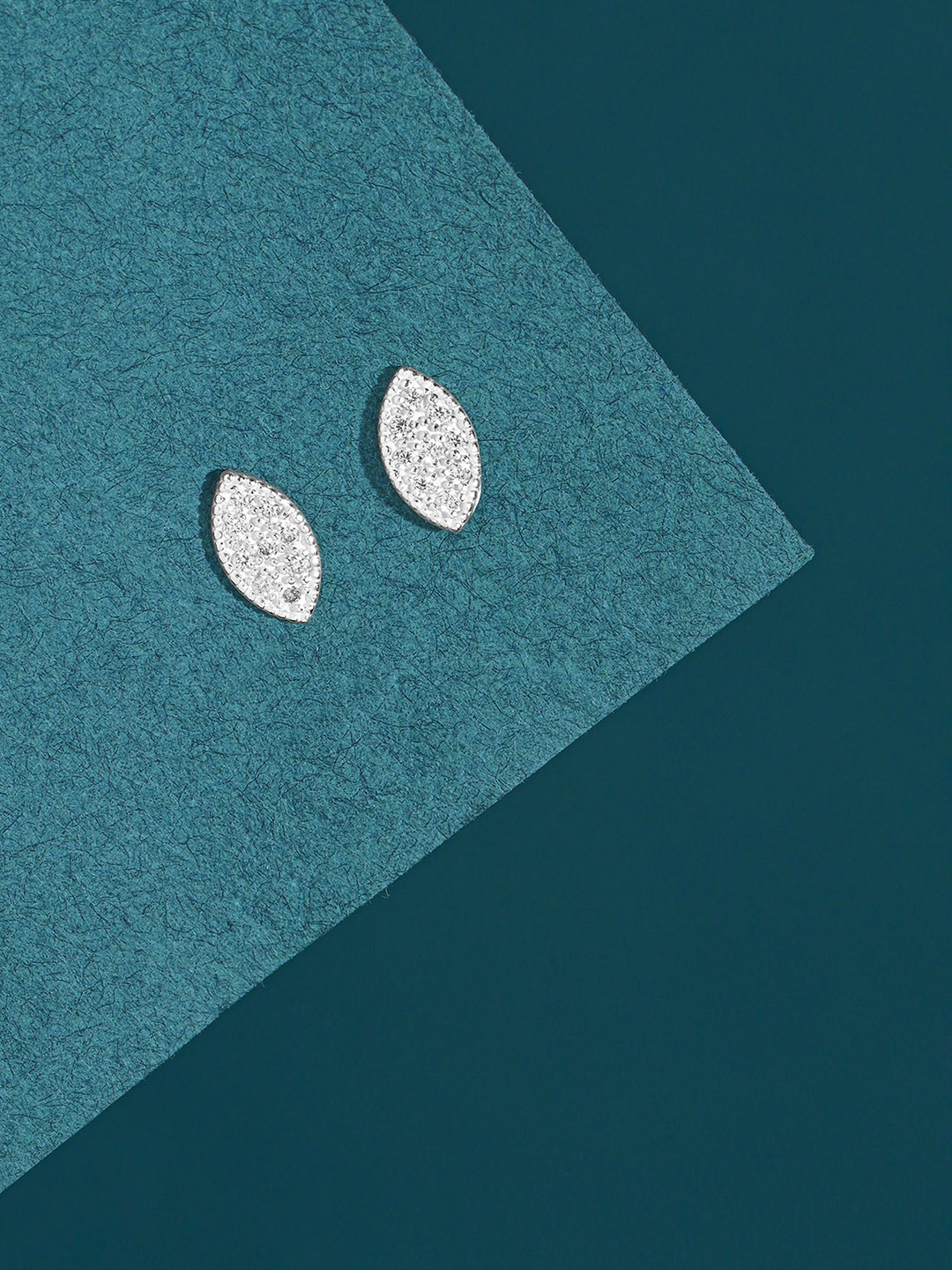 Accessorize London 925 Sterling Silver Hallmark Cubic Zirconia Marquise Shape Earrings