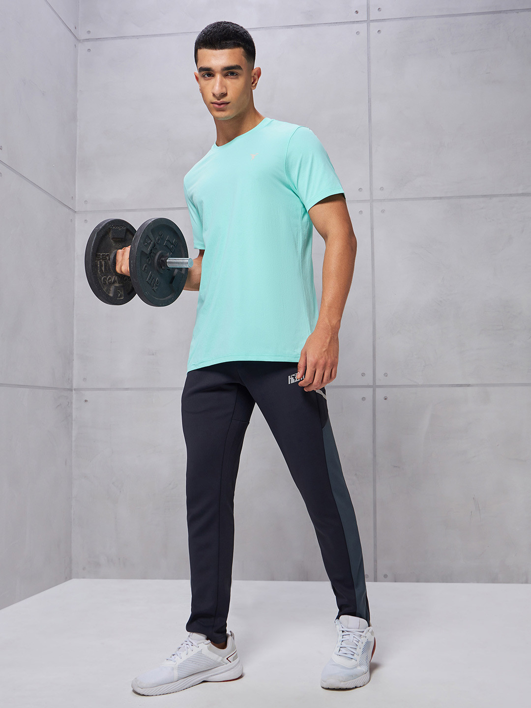 Technosport Cotflex Round Neck Short Sleeves Rapid-Dry Slim Fit T-shirt