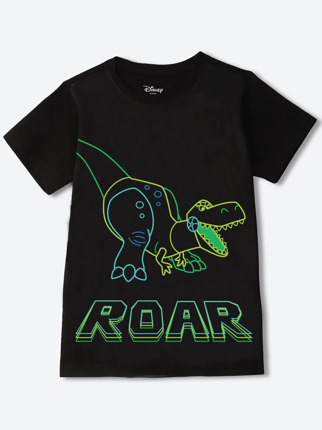 YK Disney Boys Round Neck Toy Story Printed Cotton T-shirt