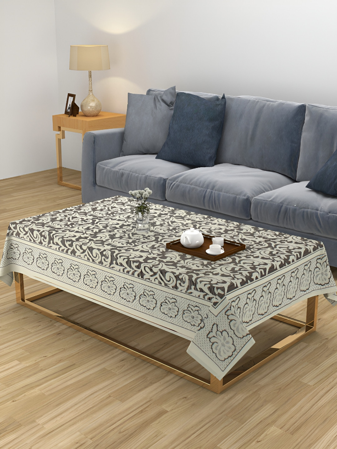 ZESTURE Brown 6-Seater Table Cover