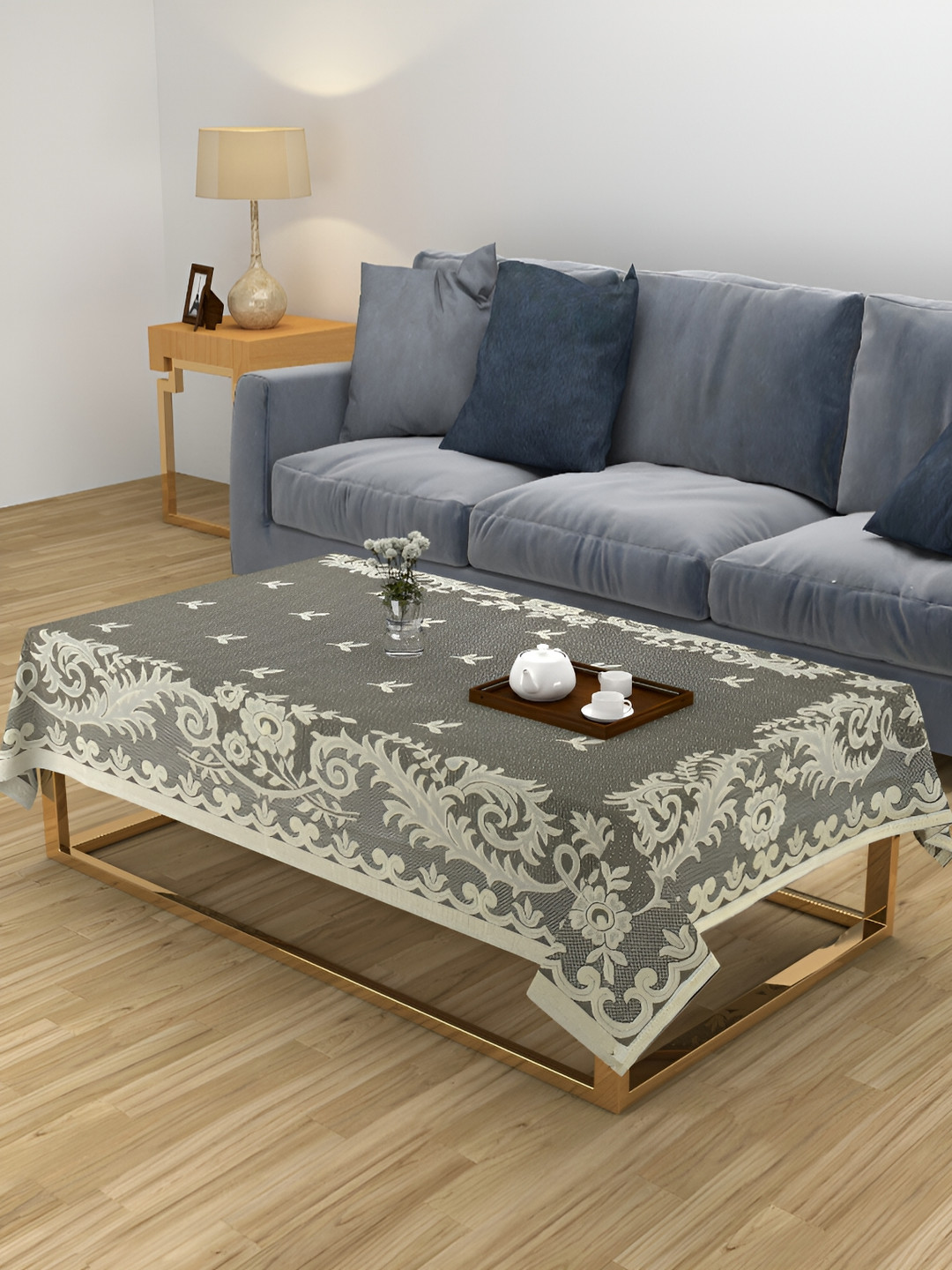 ZESTURE Brown 6-Seater Table Cover