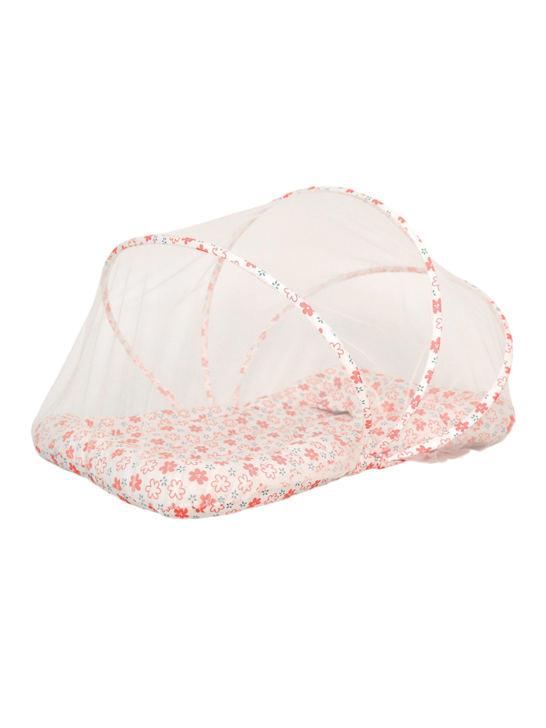 TIDY SLEEP Infants Printed Mosquito Net & Neck Pillow Baby Gadda Set Baby Bed Set