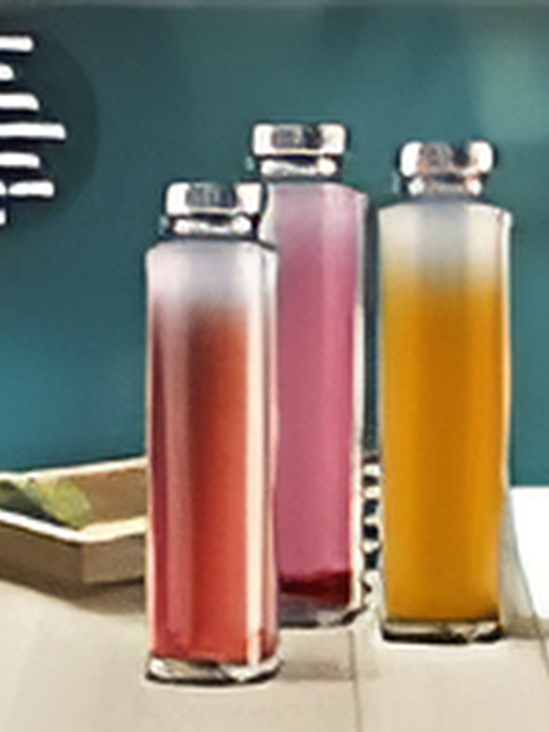 tyche enterprises Piramal Transparent Solid Glass Spill Proof 3 Piece Water Bottle - 750ml