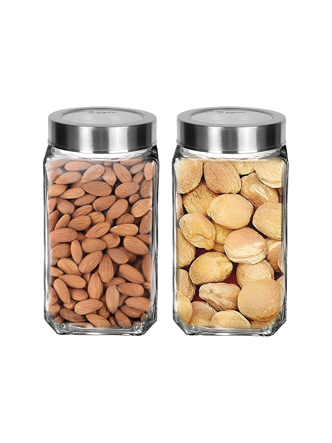 Tyche Enterprises Piramal Transparent Glass 2 Piece Screw Top Canister-1L