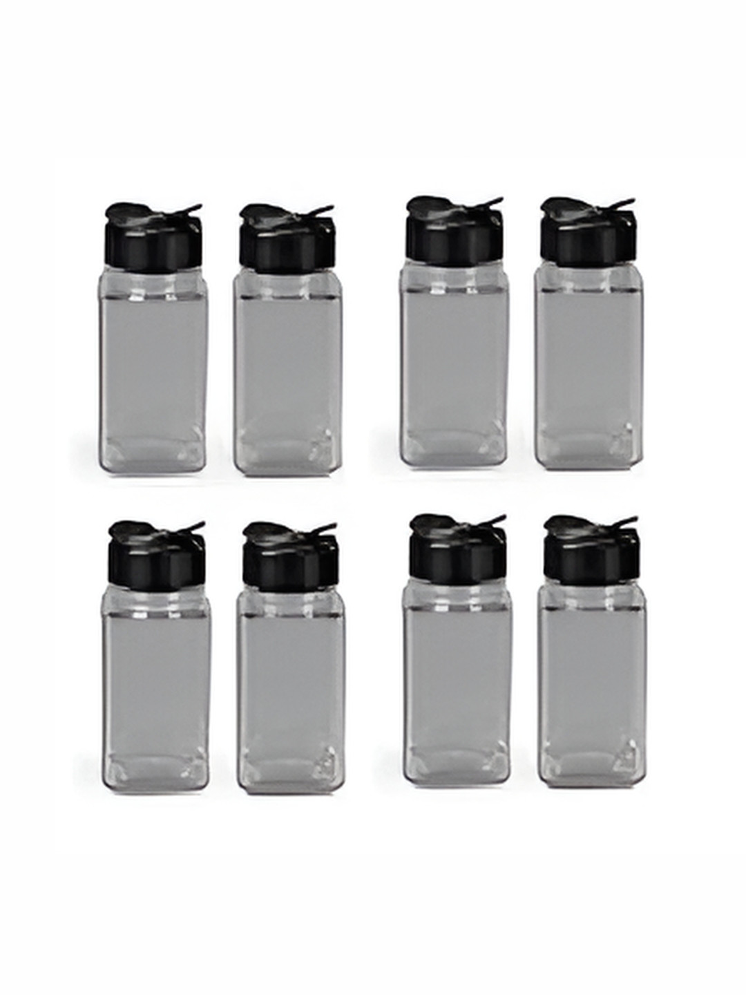 Tyche Enterprises Transparent Glass Dishwasher Safe 8 Piece Flip Top Canister-120ml