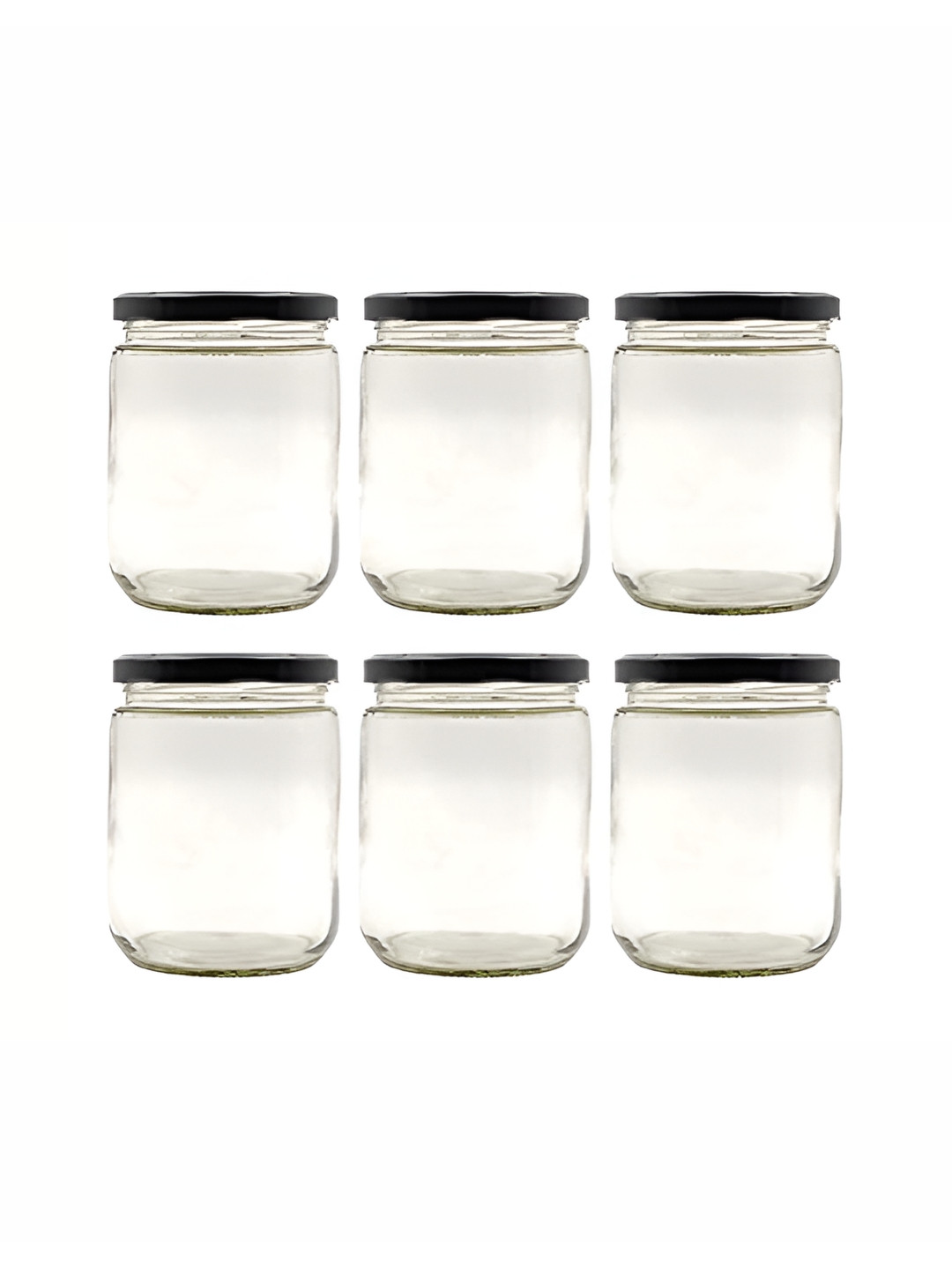 Tyche Enterprises Piramal Transparent Glass Dishwasher Safe 6 Piece Screw Top Canister-500ml