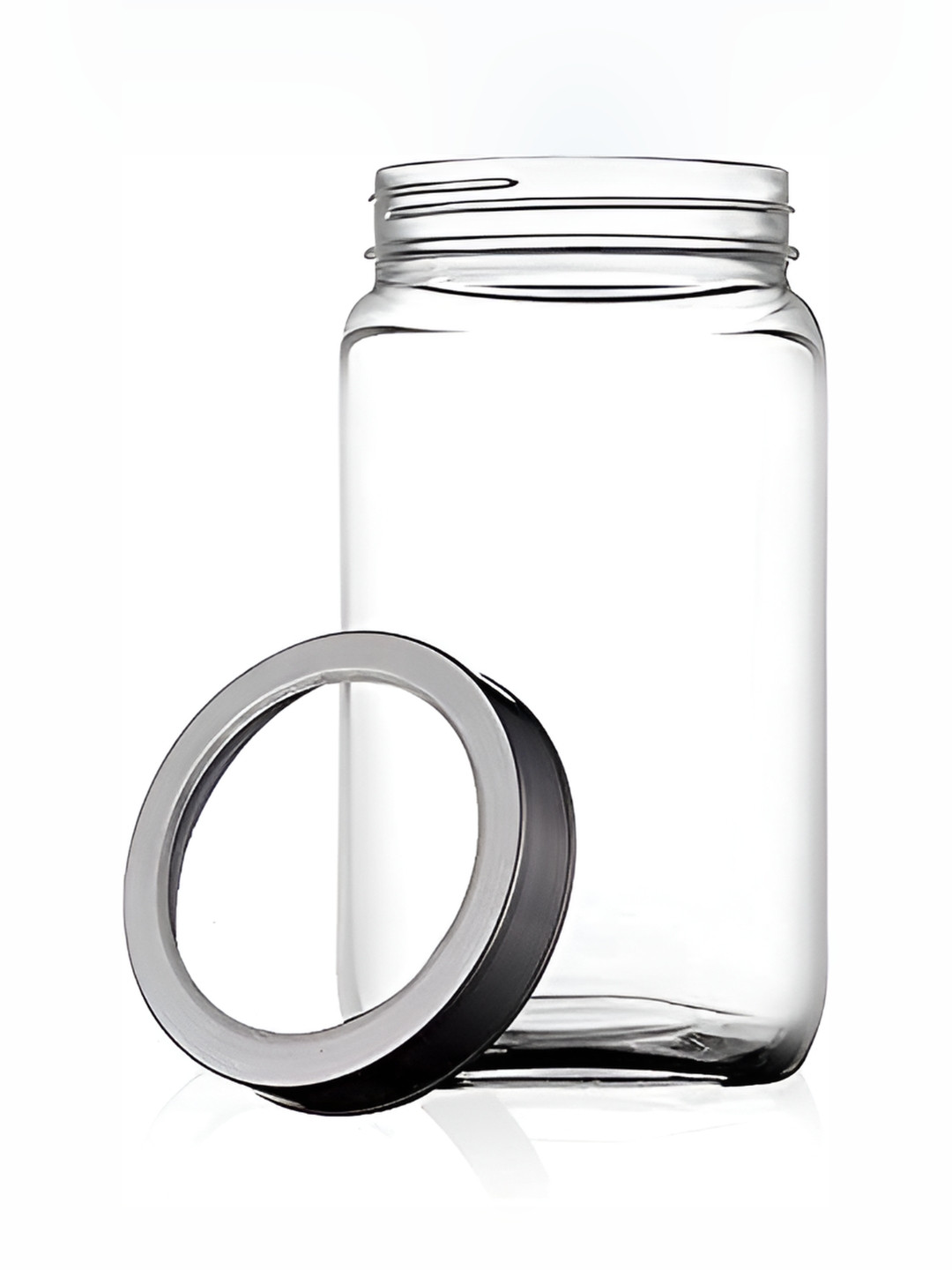 Tyche Enterprises Piramal Transparent Glass Dishwasher Safe Screw Top Canister-1.8L