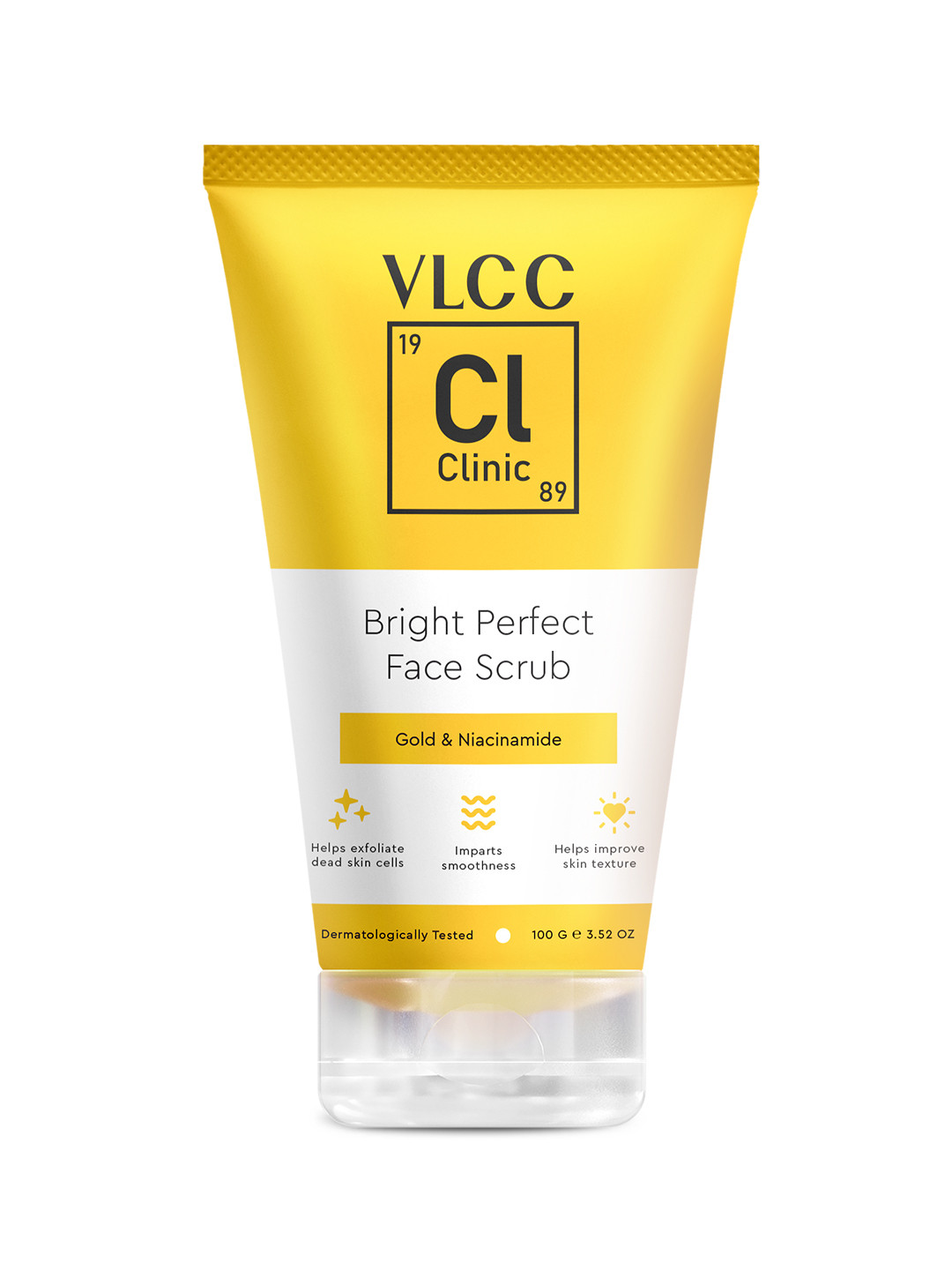 VLCC Clinic Bright Perfect Face Scrub with Gold & Niacinamide - 100 g