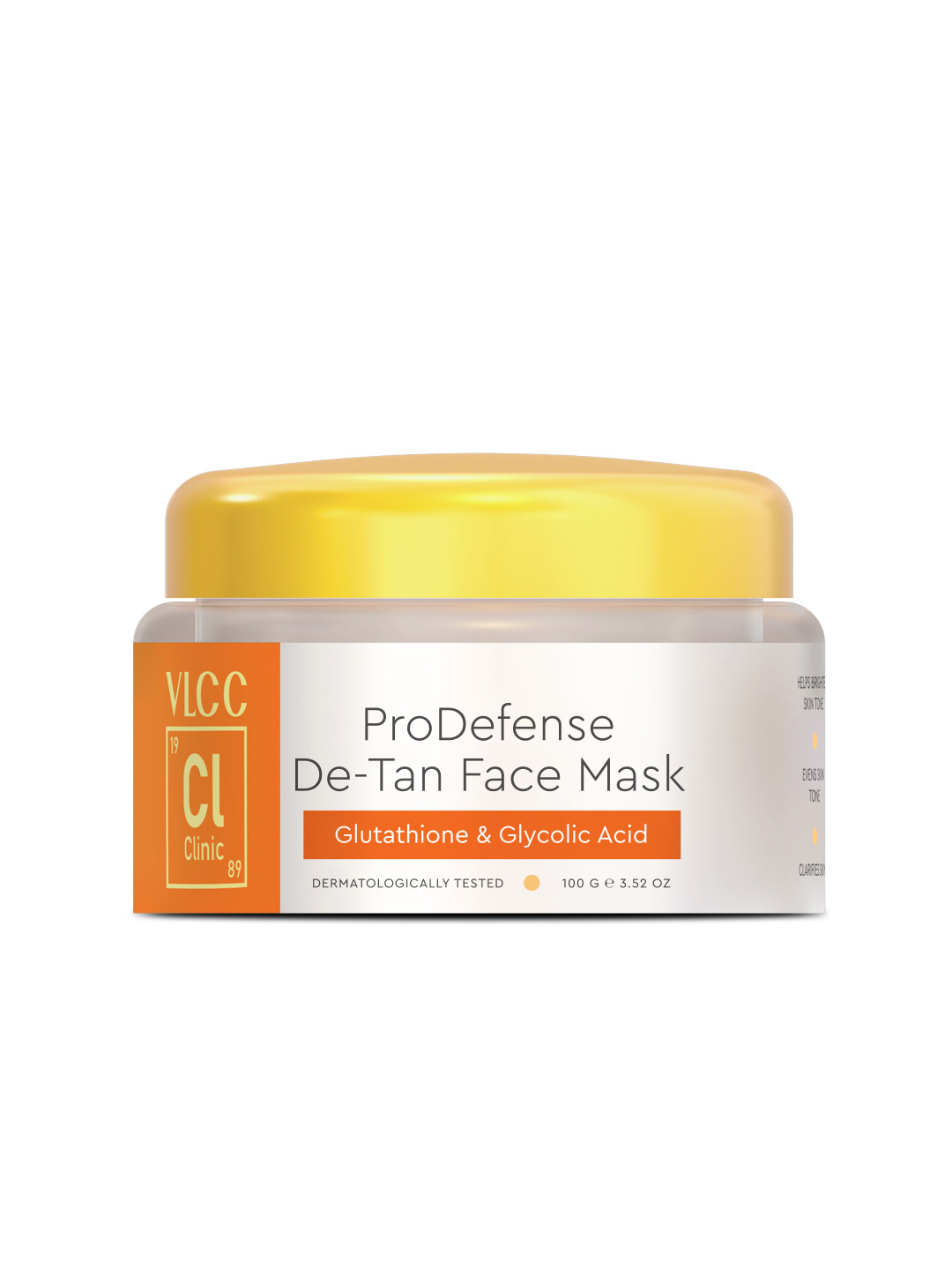 VLCC Clinic De-Tan Face Mask With Glutathione & Glycolic Acid - 100 g