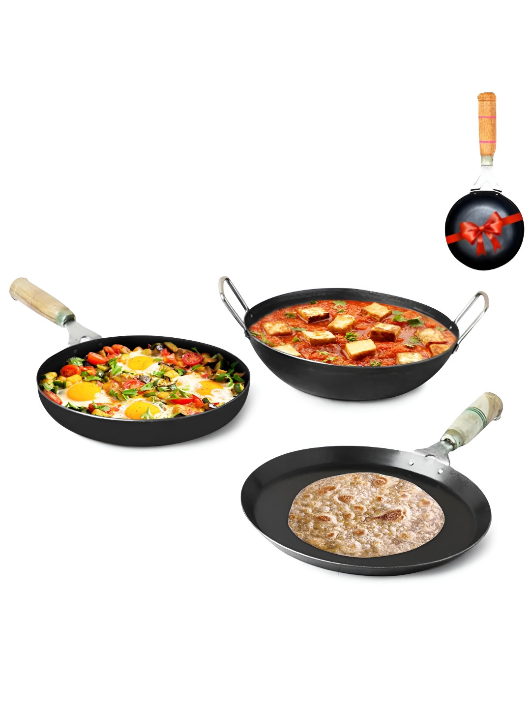 The Indus Valley Black Iron Cookware Set