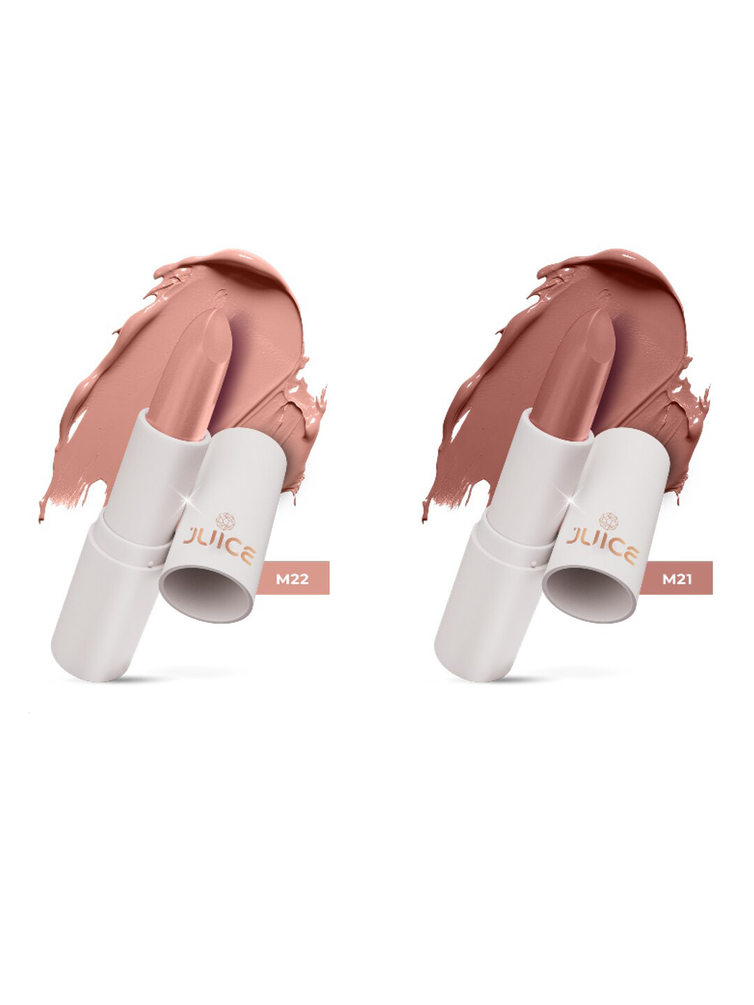 JUICE Set Of 2 Kiss Sensation Lipstick With Bio Retinol 4g Each - M21-M22