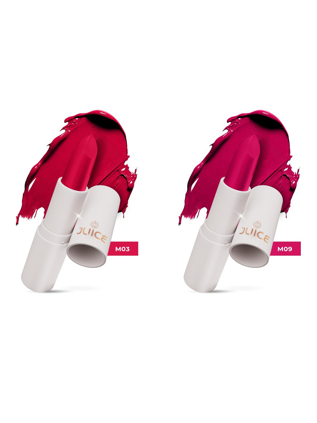 JUICE Kiss Sensation Set Of 2 Long Lasting Lipsticks - 8 gm Each - M03-M09