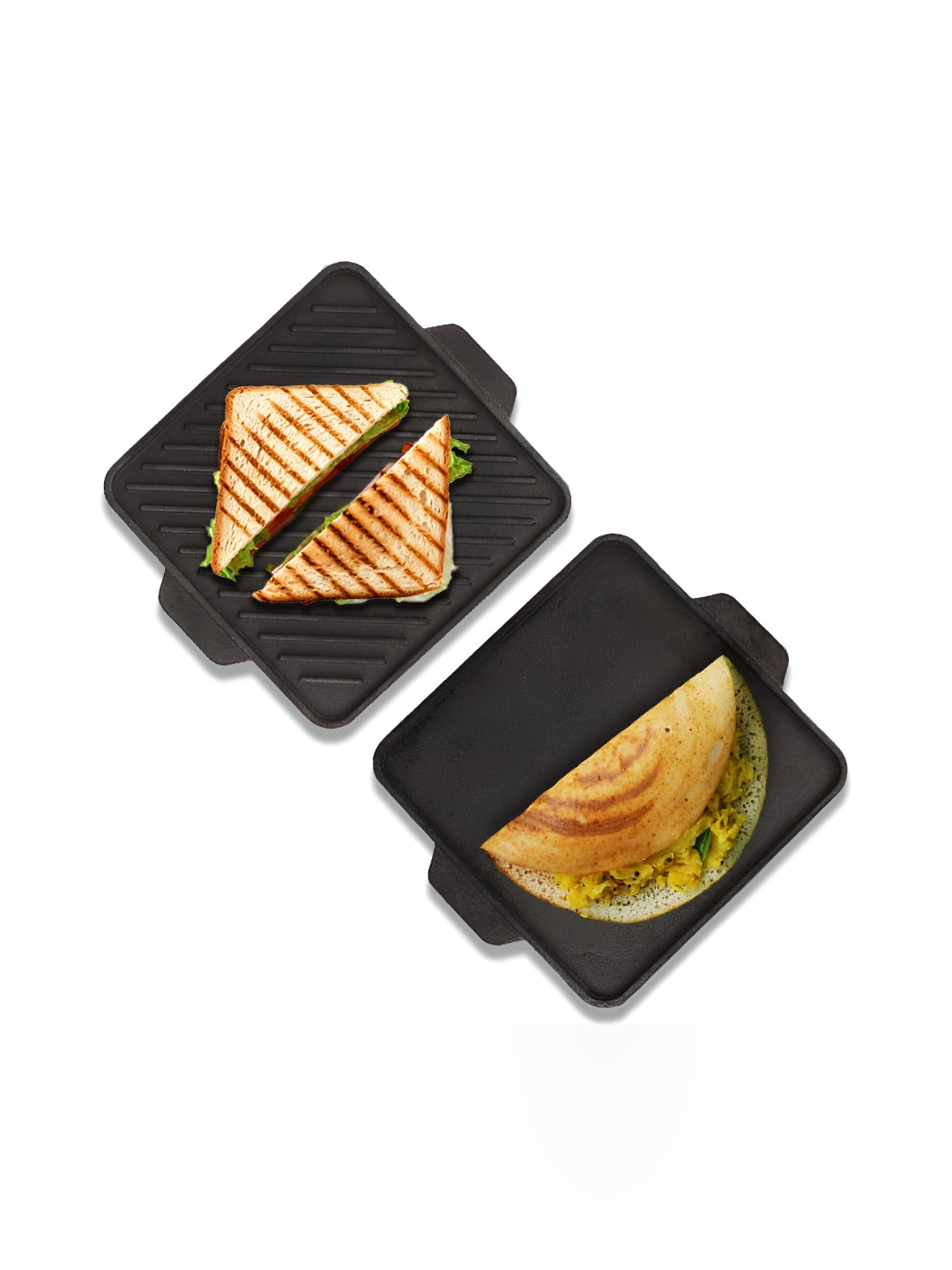 The Indus Valley Black Cast Iron Grill Pan