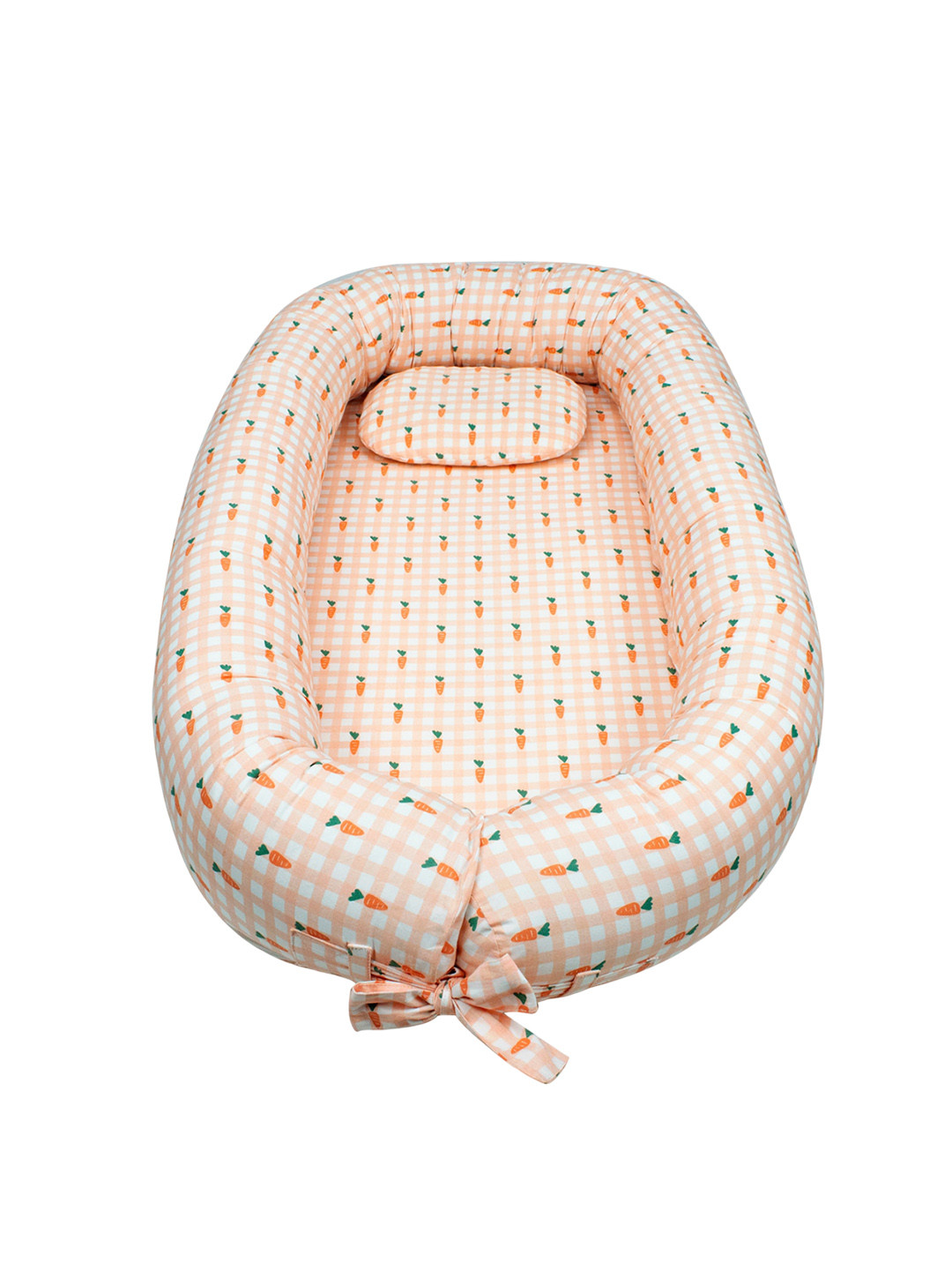 TIDY SLEEP Infants Cream Colored Printed Baby Bed Set