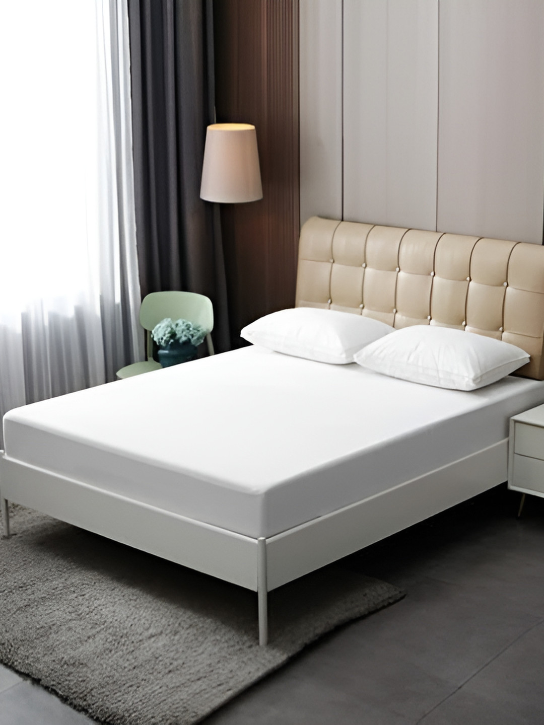 RF RELAXFEEL White Fitted Double Size Waterproof Mattress Protector