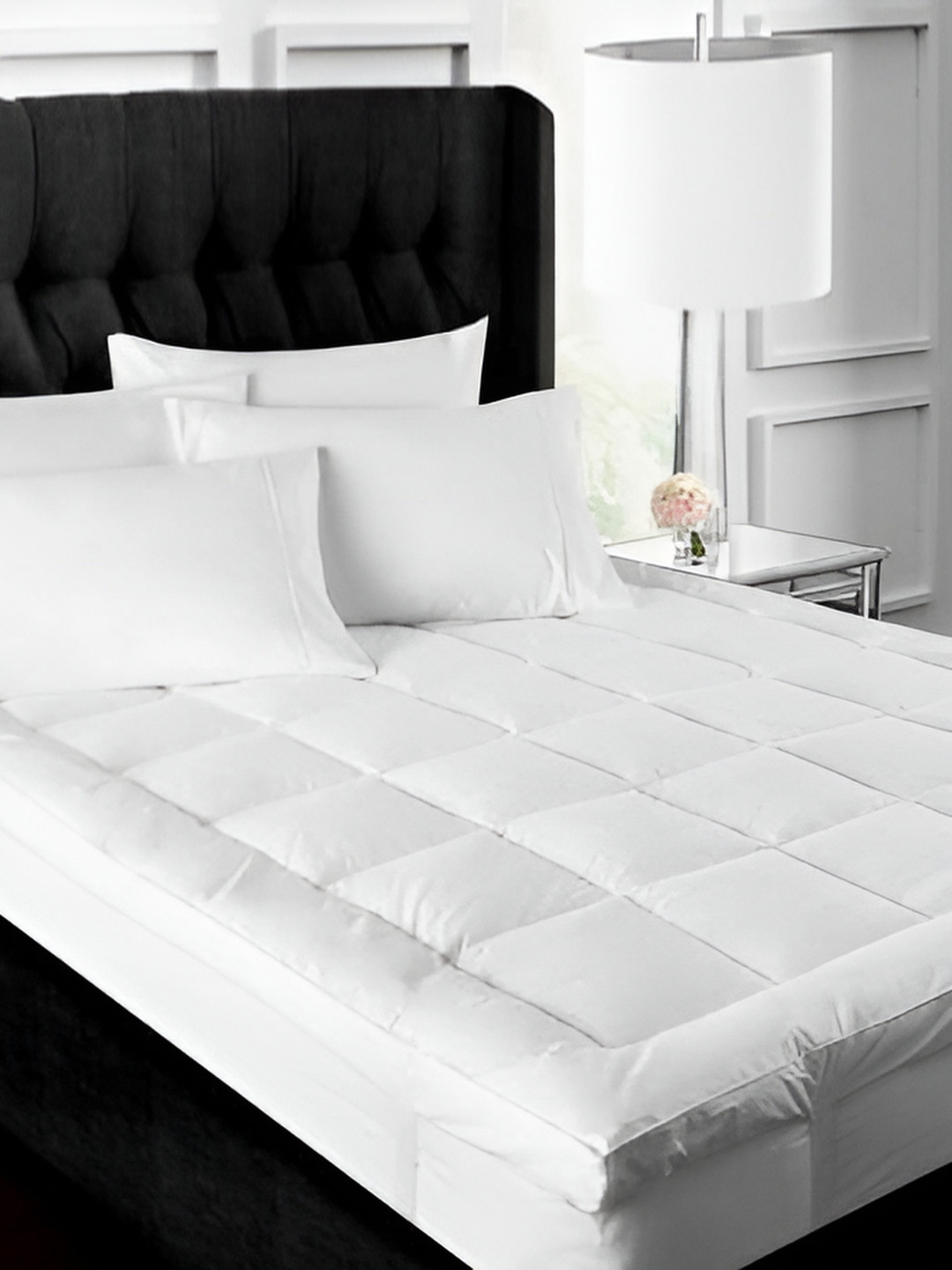 RF RELAXFEEL White Quilted Waterproof Double Size Cotton Mattress Protector