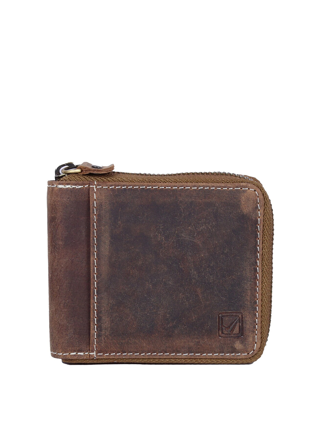 Style Shoes Unisex Leather Zip Around Wallet