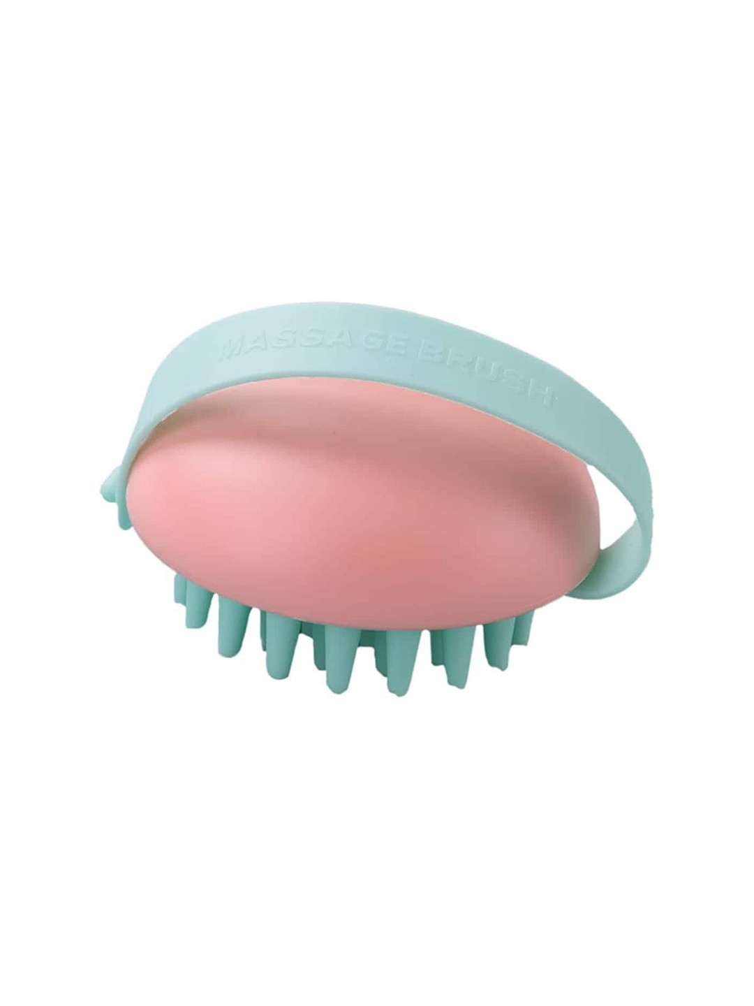 Rey Naturals Pink Hair Scalp Massager Exfoliator Shampoo Brush with Soft Silicone Bristles
