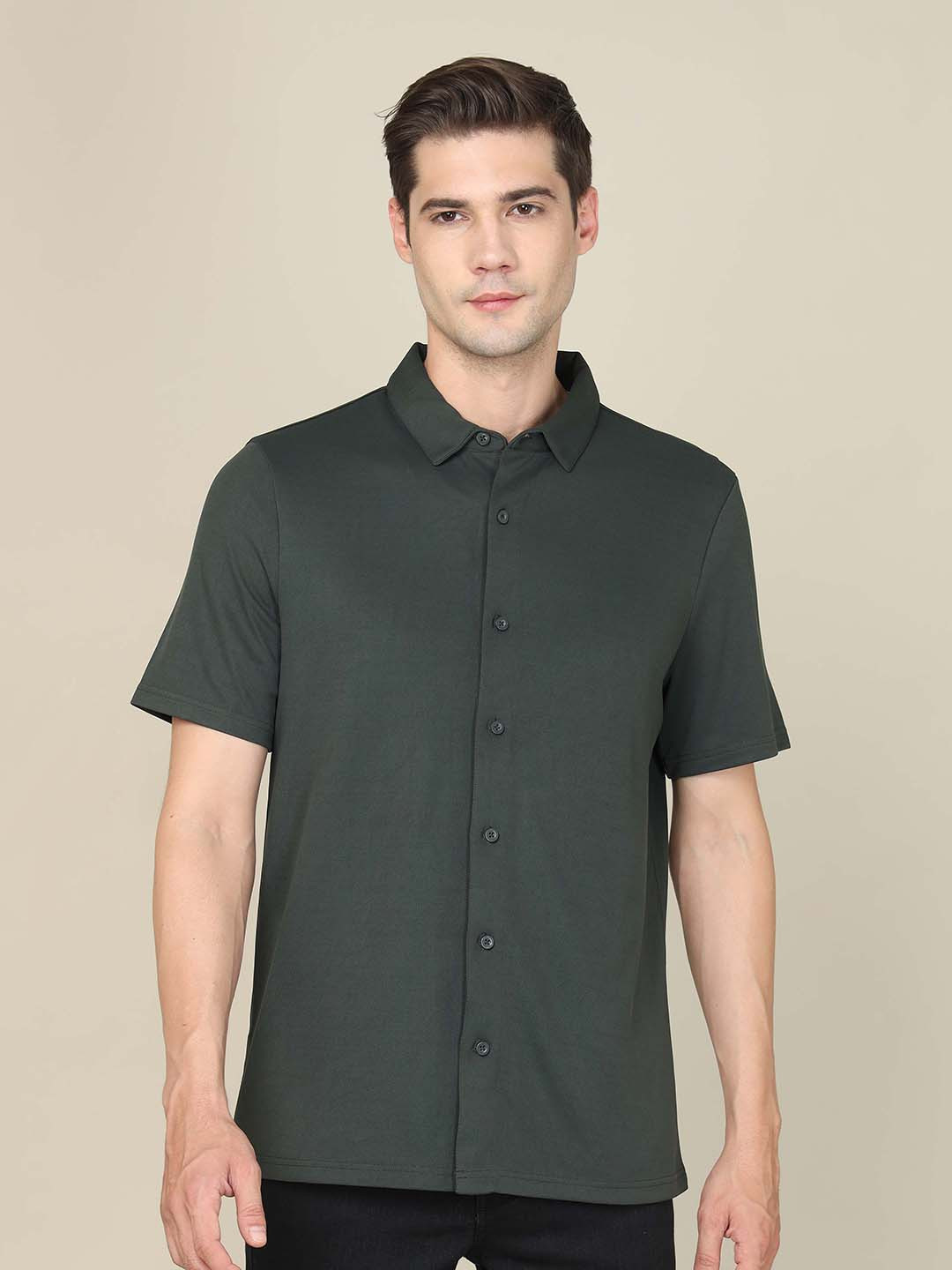 Technosport Standard Spread Collar Short Sleeves Casual Shirt
