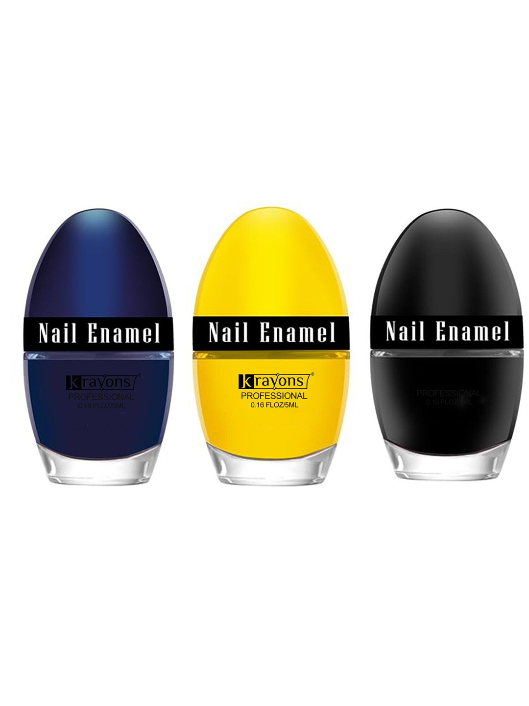 krayons Set of 3 Professional Long Lasting Glossy Nail Enamel 5 ml each - Shade 39-41-42