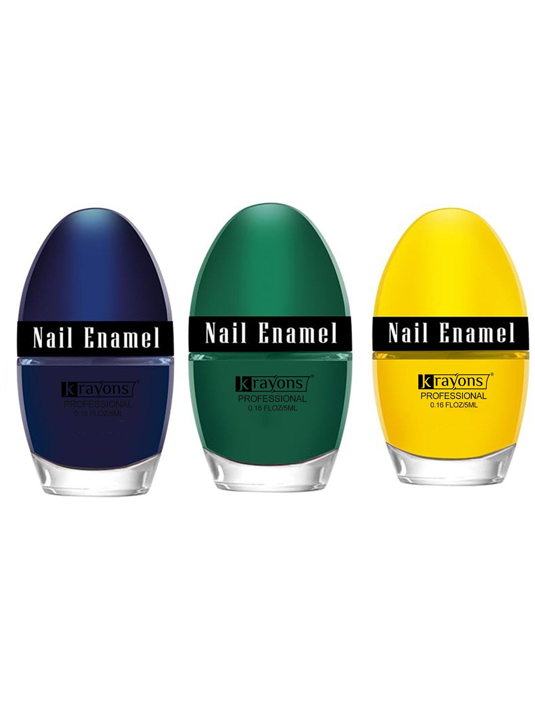 krayons Set of 3 Professional Long Lasting Glossy Nail Enamel 5 ml each - Shade 38-39-41