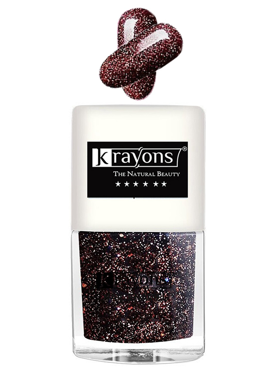 krayons Long Lasting Glitter Nail Enamel - 5ml - Brown