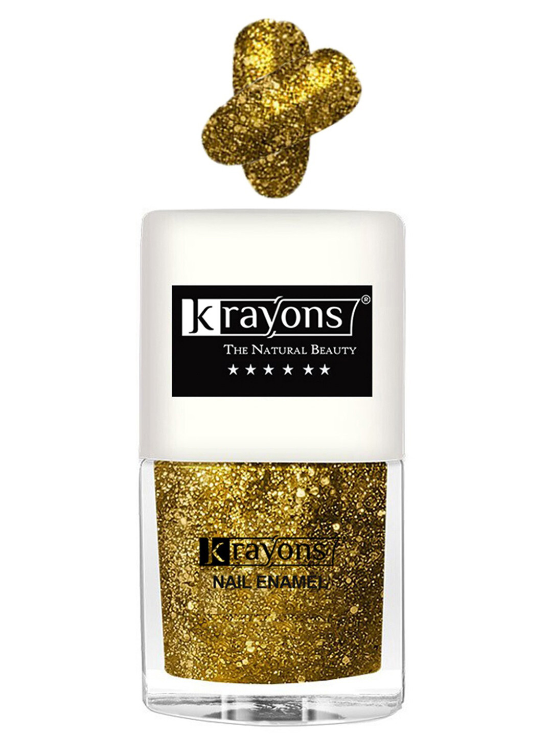 krayons Glitter Long Lasting Nail Paint - 5 ml - Golden 99