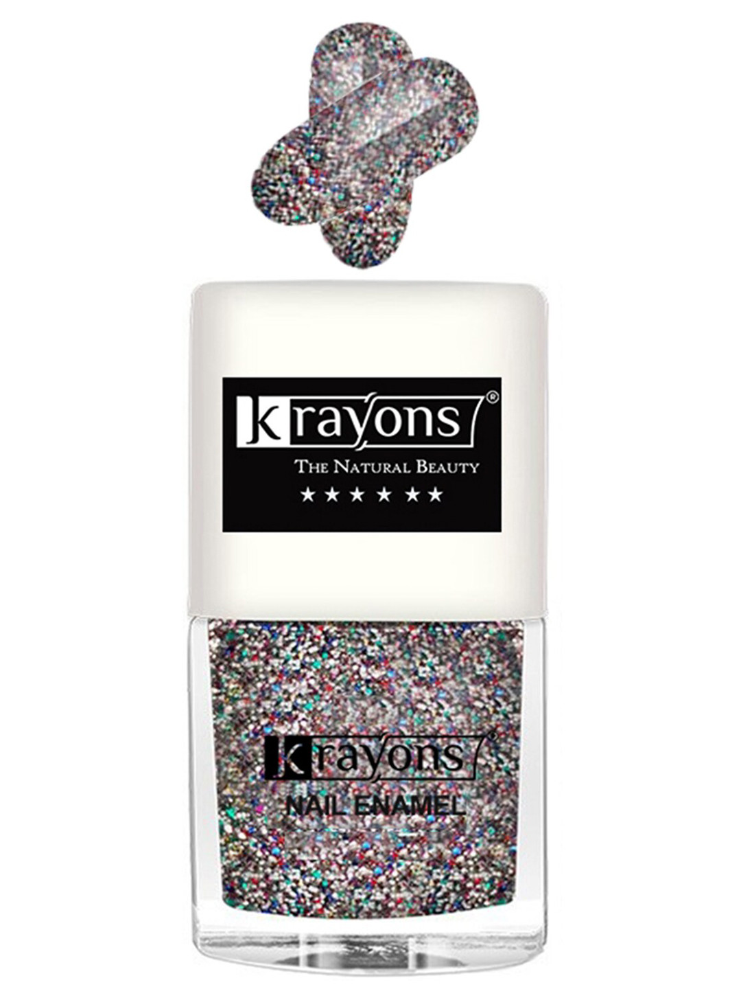 krayons Long Lasting Glitter Nail Paint - 5ml - Grey