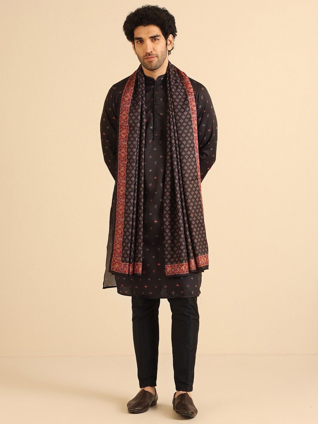 KISAH Printed Ethnic Motifs Cotton Silk Dupatta