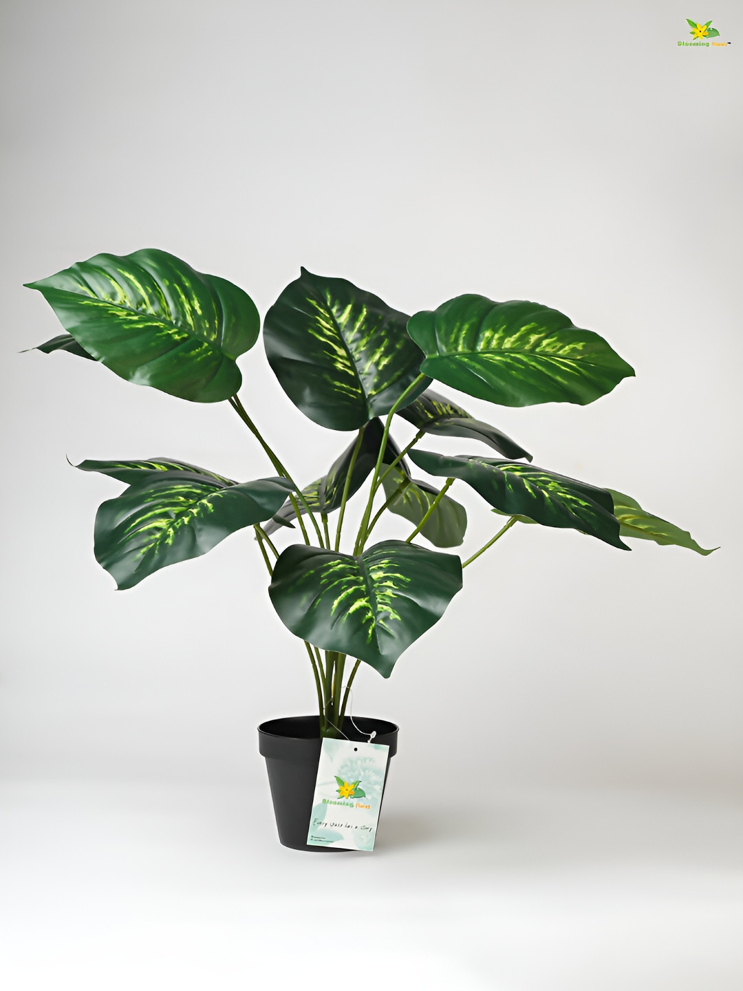 Blooming Floret Green Philodendron Artificial Plant With Pot