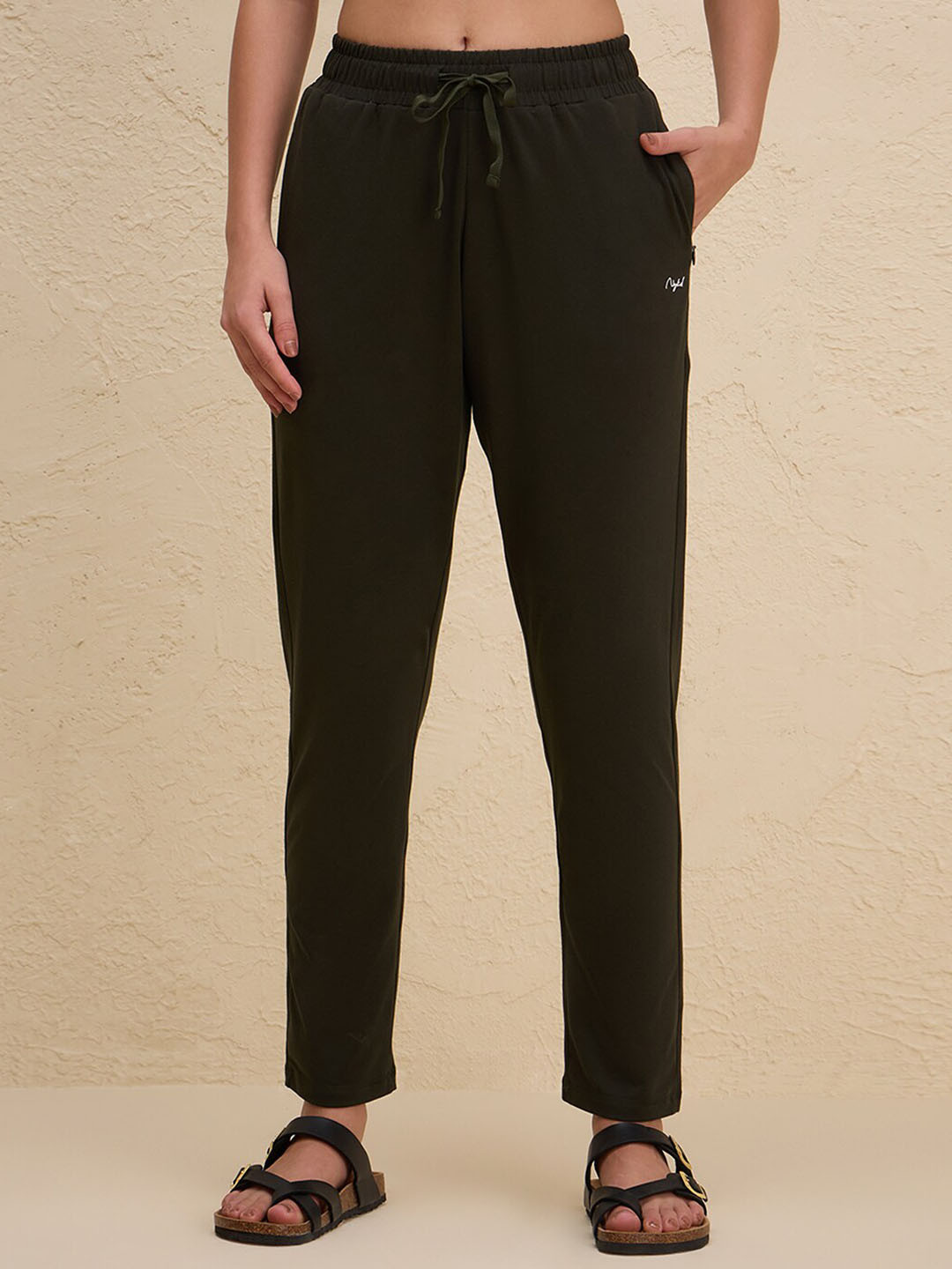 Nykd Cotton Women All Day Comfort Track Pant NYAT502-Green