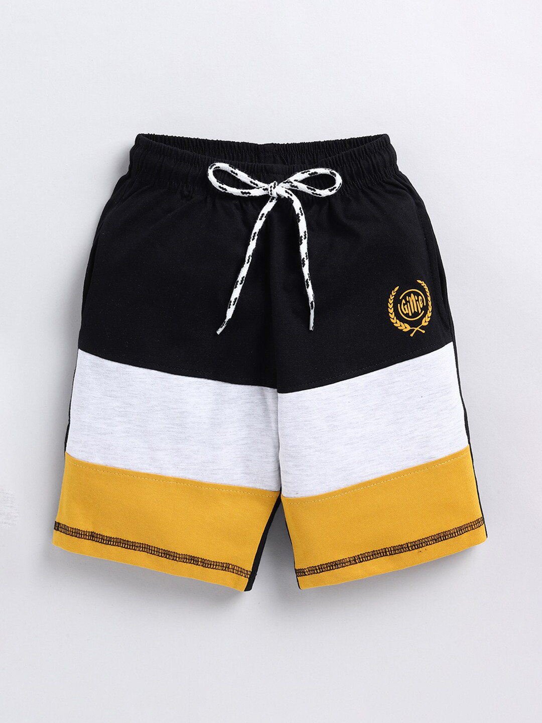 Ginie Boys Colourblocked Cotton Shorts
