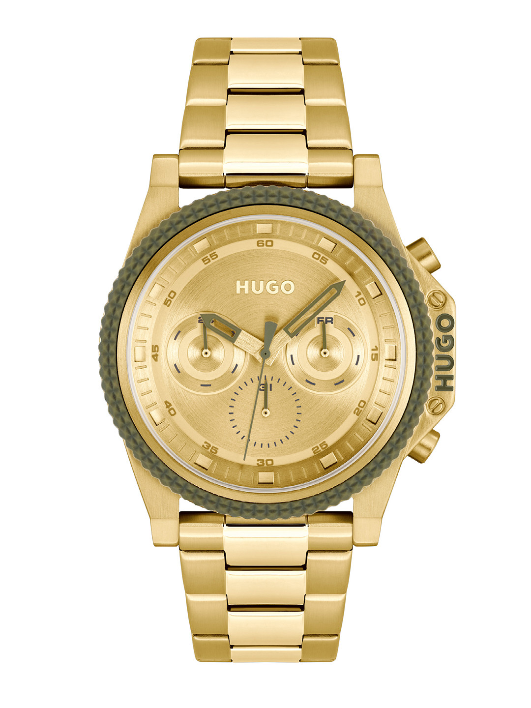 HUGO Men Brave Bracelet Style Analogue Watch 1530349-Gold