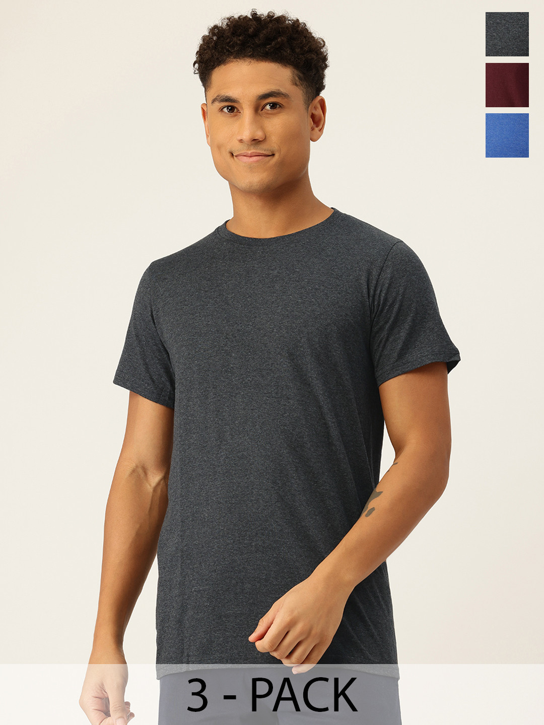 Chromozome Pack Of 3 Cotton Lounge T-shirt