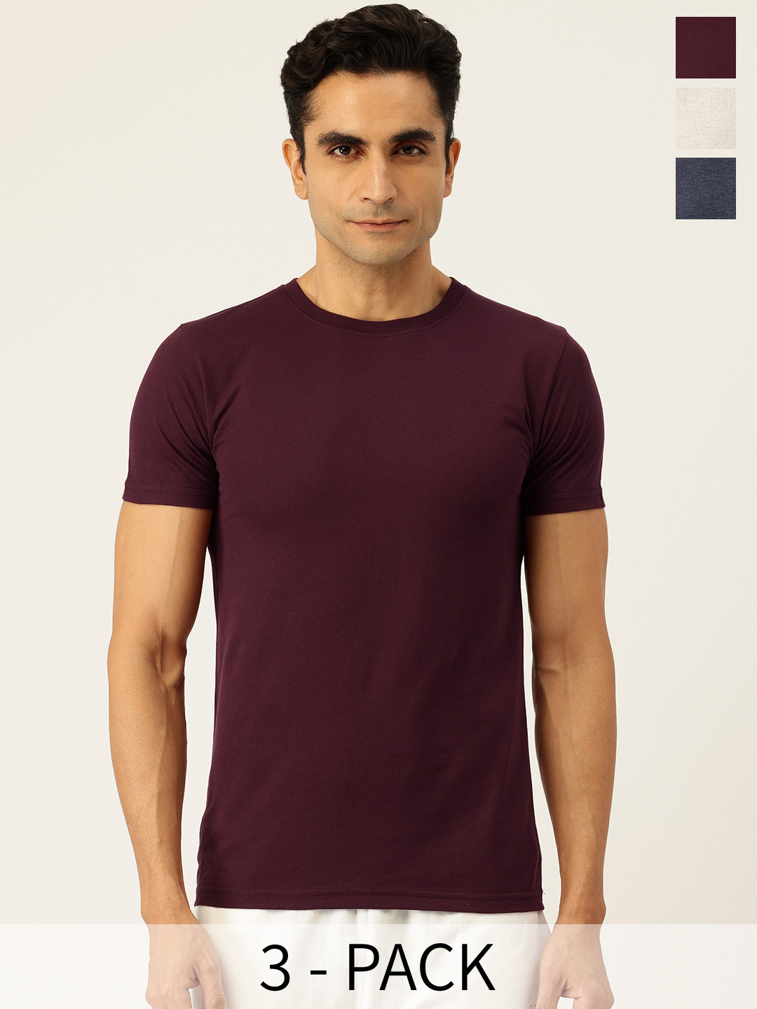 Chromozome Pack of 3 Cotton Rich Lounge T-shirts
