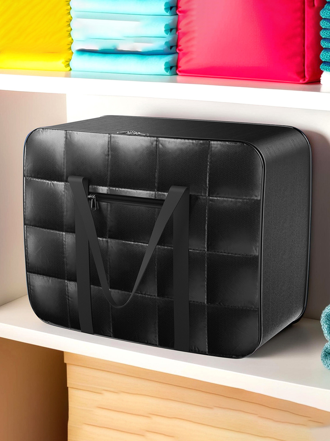 Kuber Industries Black Reusable Desk Organiser