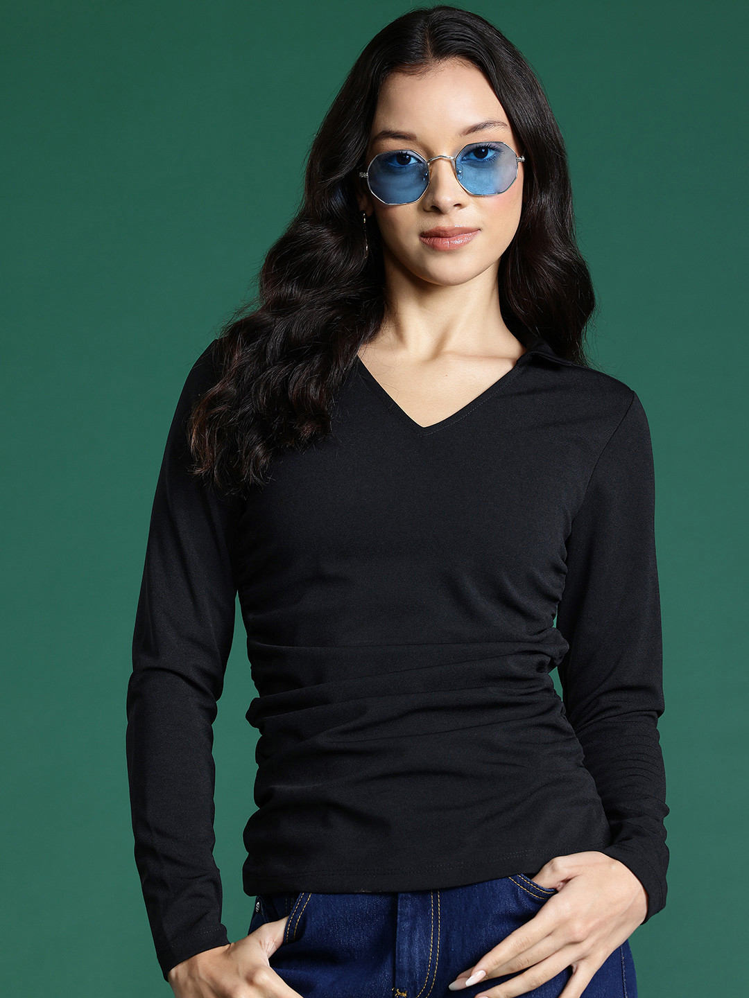 DressBerry Ruched Sides Top