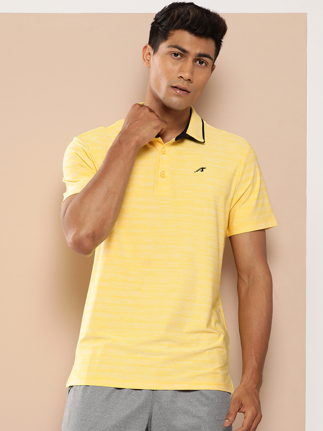 Alcis Men Polo Collar Slim Fit Golf T-shirt