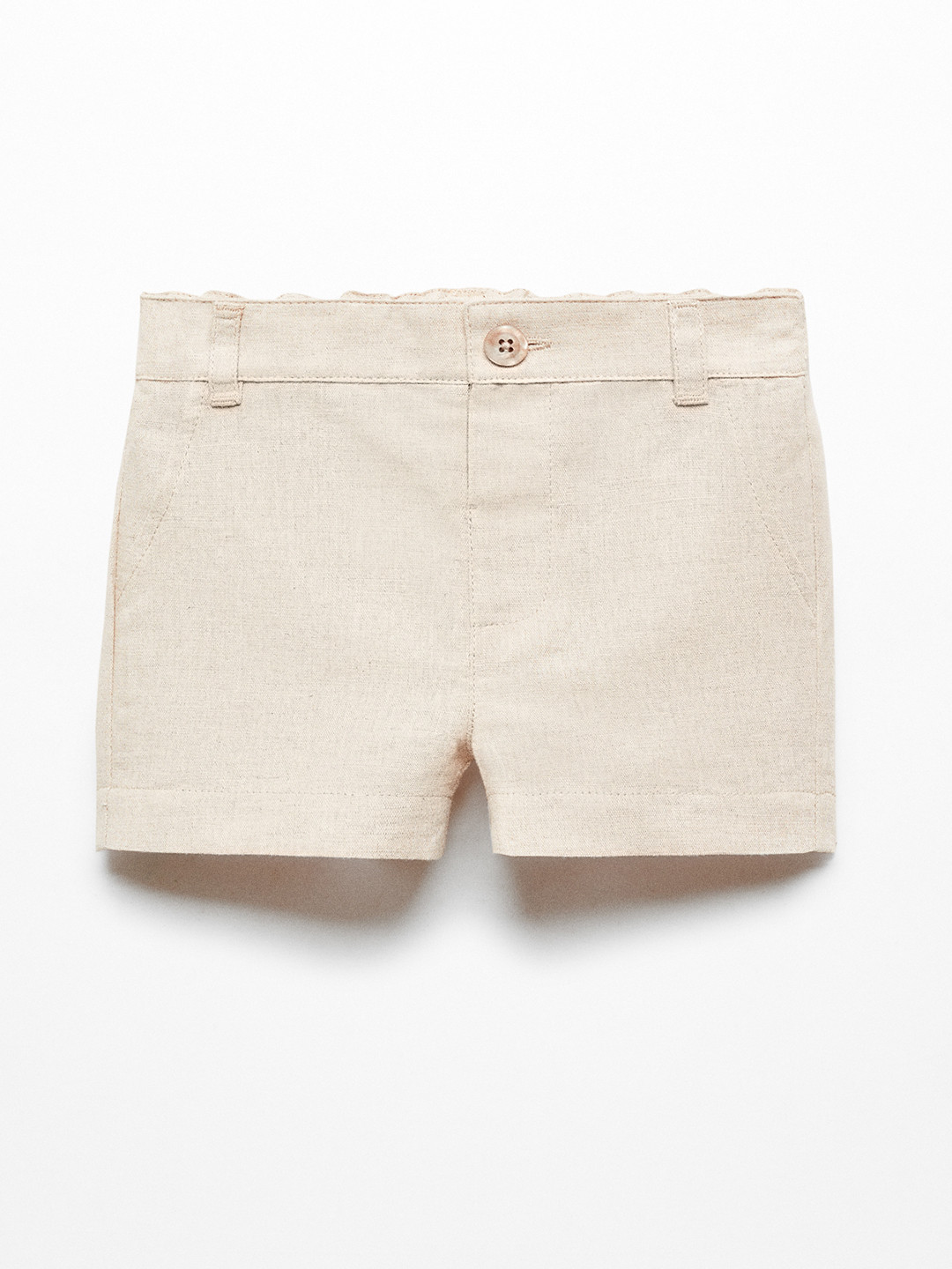 Mango Kids Boys Linen Cotton Shorts