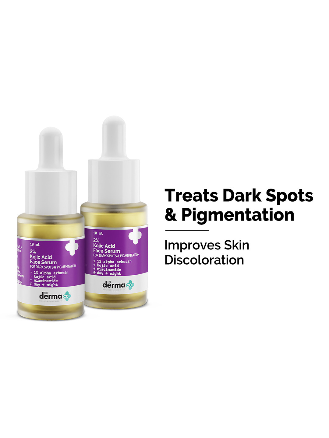 The Derma co. Set of 2 Kojic Acid Face Serum with Alpha Arbutin & Niacinamide - 10 ml each