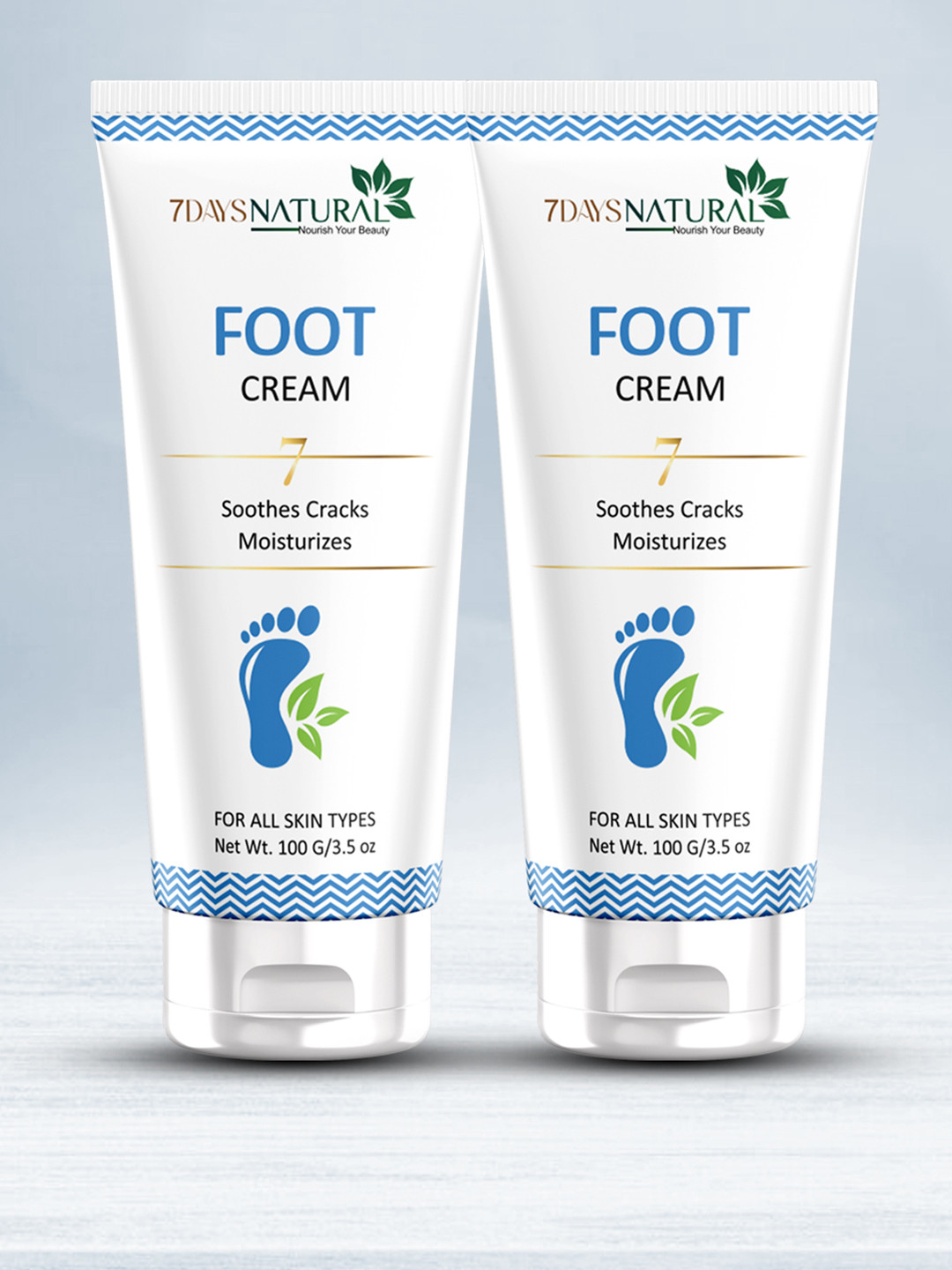 7DAYSNATURAL Feel Of Nature Set Of 2 Foot Cream For Dry & Cracked Feet - 100g Each
