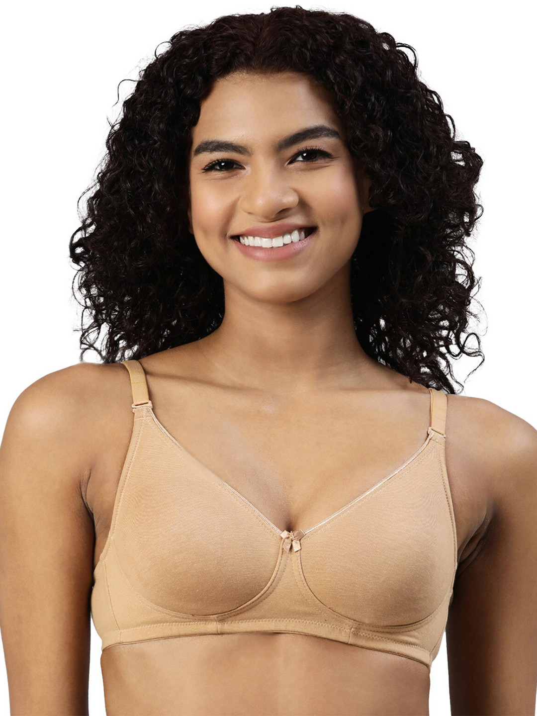 BLOSSOM Medium Coverage Non-Padded Non-Wired Moon Shaper T-shirt Bra- Moisture Wicking