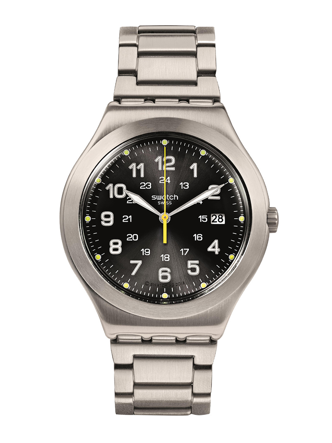 Swatch Men Stainless Steel Bracelet Style Straps Analogue Watch YWS439GC_SWATCH WATCH